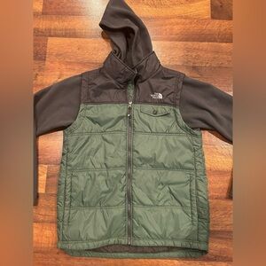 The North Face Youth Gordon Lyons Varsity Insulated Vest Hoodie Jacket XL 18/20